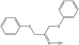 1,3-bis(phenylsulfanyl)acetone oxime Struktur