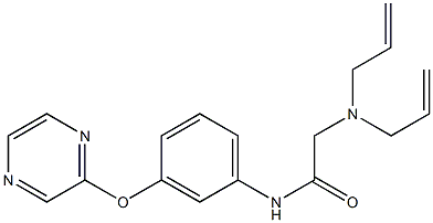 2-(diallylamino)-N-[3-(2-pyrazinyloxy)phenyl]acetamide Struktur