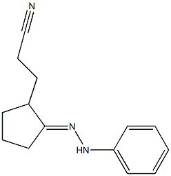 3-[2-(2-phenylhydrazono)cyclopentyl]propanenitrile Structure