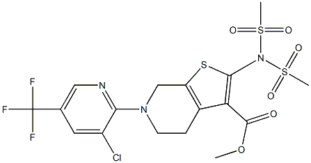 methyl 2-[bis(methylsulfonyl)amino]-6-[3-chloro-5-(trifluoromethyl)-2-pyridinyl]-4,5,6,7-tetrahydrothieno[2,3-c]pyridine-3-carboxylate