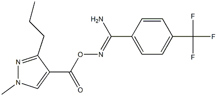 O1-[(1-methyl-3-propyl-1H-pyrazol-4-yl)carbonyl]-4-(trifluoromethyl)benzene-1-carbohydroximamide Struktur