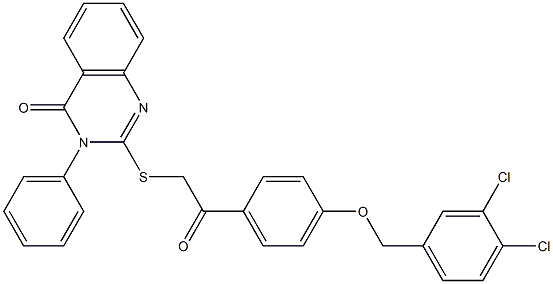 2-[(2-{4-[(3,4-dichlorobenzyl)oxy]phenyl}-2-oxoethyl)thio]-3-phenyl-3,4-dih ydroquinazolin-4-one