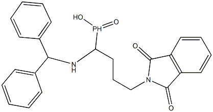 1-(benzhydrylamino)-4-(1,3-dioxo-2,3-dihydro-1H-isoindol-2-yl)butylphosphin ic acid Structure