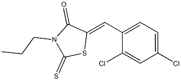 5-(2,4-dichlorobenzylidene)-3-propyl-2-thioxo-1,3-thiazolan-4-one,,结构式