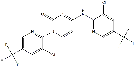 1-[3-chloro-5-(trifluoromethyl)-2-pyridinyl]-4-{[3-chloro-5-(trifluoromethyl)-2-pyridinyl]amino}-2(1H)-pyrimidinone Structure