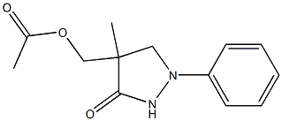 (4-methyl-3-oxo-1-phenyltetrahydro-1H-pyrazol-4-yl)methyl acetate 结构式