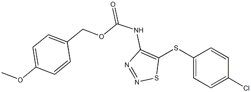 4-methoxybenzyl N-{5-[(4-chlorophenyl)sulfanyl]-1,2,3-thiadiazol-4-yl}carbamate|