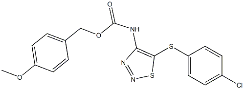 4-methoxybenzyl N-{5-[(4-chlorophenyl)sulfanyl]-1,2,3-thiadiazol-4-yl}carbamate