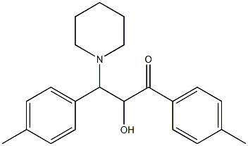 2-hydroxy-1,3-bis(4-methylphenyl)-3-piperidino-1-propanone 化学構造式