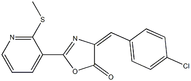 4-(4-chlorobenzylidene)-2-[2-(methylthio)-3-pyridyl]-4,5-dihydro-1,3-oxazol-5-one