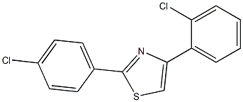 4-(2-chlorophenyl)-2-(4-chlorophenyl)-1,3-thiazole 化学構造式