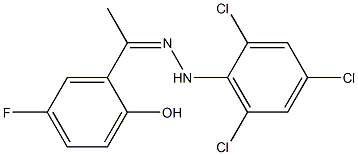 1-(5-fluoro-2-hydroxyphenyl)ethan-1-one 1-(2,4,6-trichlorophenyl)hydrazone