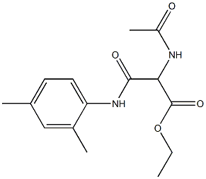 ethyl 2-(acetylamino)-3-(2,4-dimethylanilino)-3-oxopropanoate Struktur