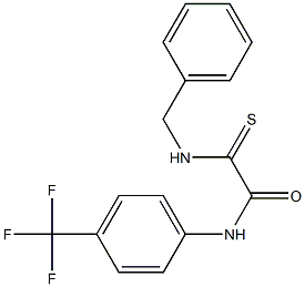 2-(benzylamino)-2-thioxo-N-[4-(trifluoromethyl)phenyl]acetamide 化学構造式