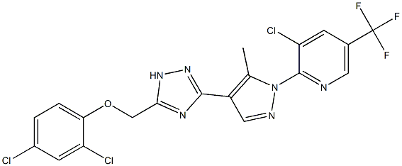  3-chloro-2-(4-{5-[(2,4-dichlorophenoxy)methyl]-1H-1,2,4-triazol-3-yl}-5-methyl-1H-pyrazol-1-yl)-5-(trifluoromethyl)pyridine