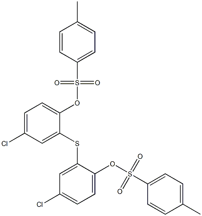 4-chloro-2-[(5-chloro-2-{[(4-methylphenyl)sulfonyl]oxy}phenyl)thio]phenyl 4-methylbenzene-1-sulfonate,,结构式