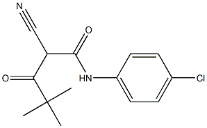 N1-(4-chlorophenyl)-2-cyano-4,4-dimethyl-3-oxopentanamide Structure