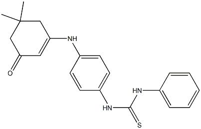 N-{4-[(5,5-dimethyl-3-oxo-1-cyclohexenyl)amino]phenyl}-N'-phenylthiourea Structure