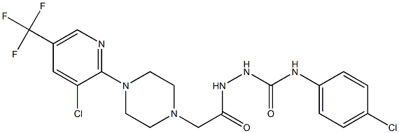 N-(4-chlorophenyl)-2-(2-{4-[3-chloro-5-(trifluoromethyl)-2-pyridinyl]piperazino}acetyl)-1-hydrazinecarboxamide