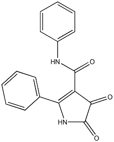 N3,2-diphenyl-4,5-dioxo-4,5-dihydro-1H-pyrrole-3-carboxamide 结构式