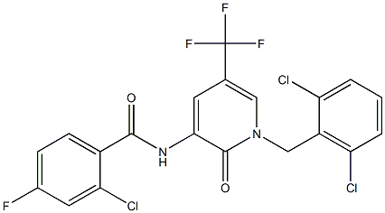 2-chloro-N-[1-(2,6-dichlorobenzyl)-2-oxo-5-(trifluoromethyl)-1,2-dihydro-3-pyridinyl]-4-fluorobenzenecarboxamide