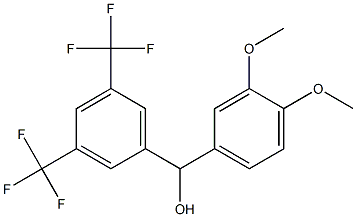 (3,4-dimethoxyphenyl)[3,5-di(trifluoromethyl)phenyl]methanol 化学構造式