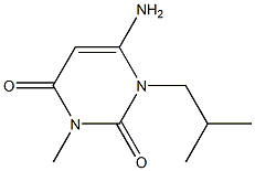 6-Amino-1-isobutyl-3-methyl-1H-pyrimidine-2,4-dione 化学構造式