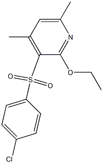 4-chlorophenyl 2-ethoxy-4,6-dimethyl-3-pyridinyl sulfone Structure