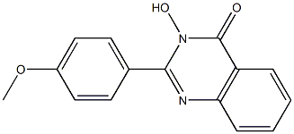 3-hydroxy-2-(4-methoxyphenyl)-4(3H)-quinazolinone 化学構造式