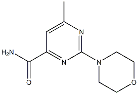 6-methyl-2-morpholino-4-pyrimidinecarboxamide Struktur