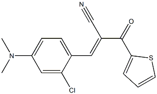 3-[2-chloro-4-(dimethylamino)phenyl]-2-(2-thienylcarbonyl)acrylonitrile 化学構造式