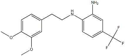 N1-(3,4-dimethoxyphenethyl)-4-(trifluoromethyl)benzene-1,2-diamine Struktur