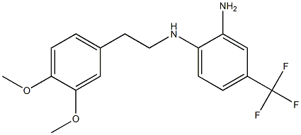 N1-(3,4-dimethoxyphenethyl)-4-(trifluoromethyl)benzene-1,2-diamine,,结构式