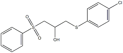 1-[(4-chlorophenyl)sulfanyl]-3-(phenylsulfonyl)-2-propanol,,结构式