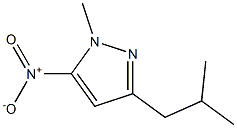 3-isobutyl-1-methyl-5-nitro-1H-pyrazole,,结构式