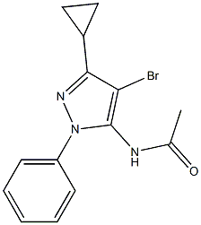 N1-(4-bromo-3-cyclopropyl-1-phenyl-1H-pyrazol-5-yl)acetamide Structure