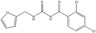 N-(2,4-dichlorobenzoyl)-N'-(2-furylmethyl)thiourea Struktur