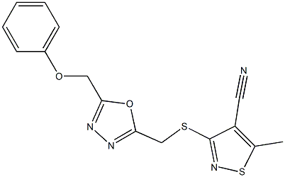 5-methyl-3-({[5-(phenoxymethyl)-1,3,4-oxadiazol-2-yl]methyl}sulfanyl)-4-isothiazolecarbonitrile