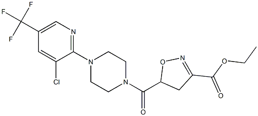 ethyl 5-({4-[3-chloro-5-(trifluoromethyl)-2-pyridinyl]piperazino}carbonyl)-4,5-dihydro-3-isoxazolecarboxylate|