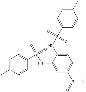 N1-(2-{[(4-methylphenyl)sulfonyl]amino}-5-nitrophenyl)-4-methylbenzene-1-sulfonamide,,结构式