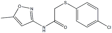 2-[(4-chlorophenyl)sulfanyl]-N-(5-methyl-3-isoxazolyl)acetamide|