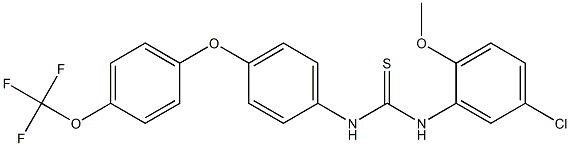 N-(5-chloro-2-methoxyphenyl)-N'-{4-[4-(trifluoromethoxy)phenoxy]phenyl}thiourea 结构式