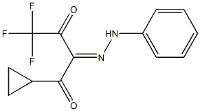 1-cyclopropyl-4,4,4-trifluoro-1,2,3-butanetrione 2-(N-phenylhydrazone),,结构式