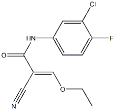 N1-(3-chloro-4-fluorophenyl)-2-cyano-3-ethoxyacrylamide Struktur