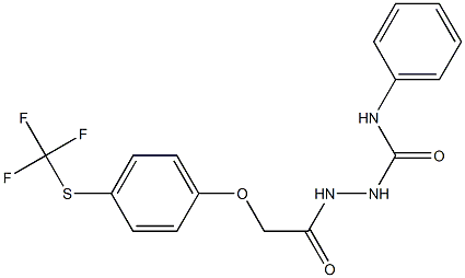  N1-phenyl-2-(2-{4-[(trifluoromethyl)thio]phenoxy}acetyl)hydrazine-1-carboxa mide