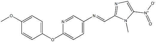 N3-[(1-methyl-5-nitro-1H-imidazol-2-yl)methylidene]-6-(4-methoxyphenoxy)pyridin-3-amine Structure