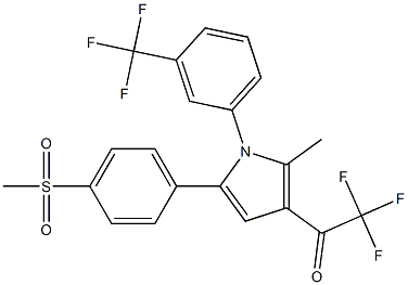 2,2,2-trifluoro-1-{2-methyl-5-[4-(methylsulfonyl)phenyl]-1-[3-(trifluoromethyl)phenyl]-1H-pyrrol-3-yl}-1-ethanone