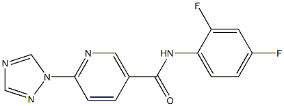 N-(2,4-difluorophenyl)-6-(1H-1,2,4-triazol-1-yl)nicotinamide Structure