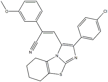(Z)-3-[2-(4-chlorophenyl)-5,6,7,8-tetrahydroimidazo[2,1-b][1,3]benzothiazol-3-yl]-2-(3-methoxyphenyl)-2-propenenitrile