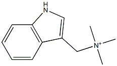 1H-indol-3-yl-N,N,N-trimethylmethanaminium 化学構造式